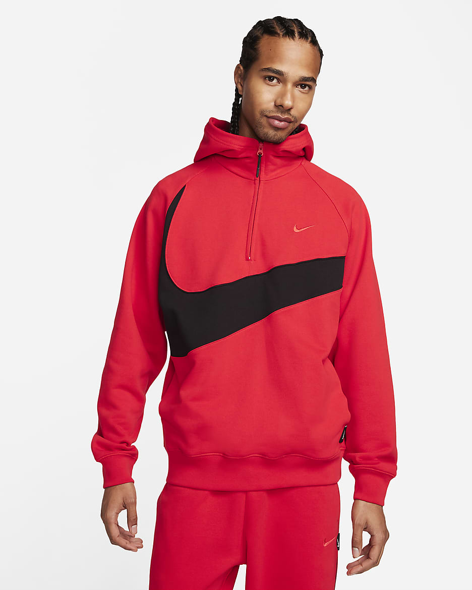 Nike big swoosh zip hoodie sale